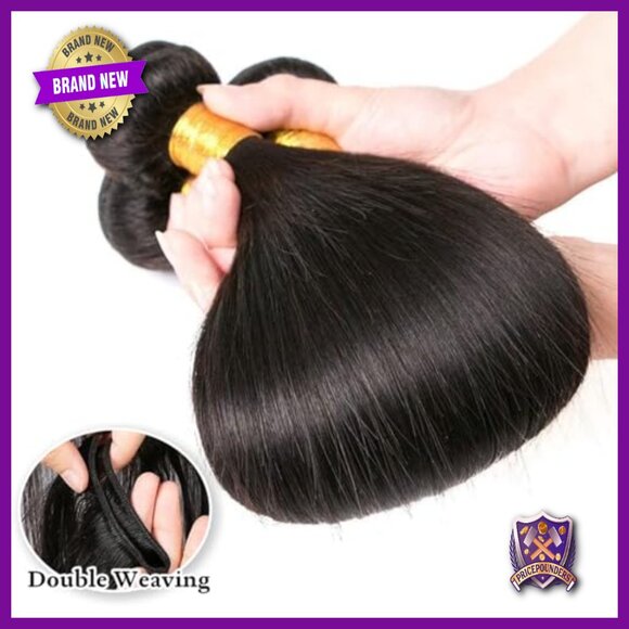 Brazilian Virgin Hair Extensions 4 Bundles Straight Human Hair Weave